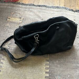 A.S. 98 black leather crossbody bag